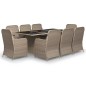 vidaXL Juego de comedor para jardín 9 piezas ratán sintético marrón vidaXL Juego de comedor para jardín 9 piezas ratán sintético marrón
