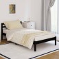 vidaXL Estructura cama madera maciza de pino negro 100x200 cm vidaXL Estructura cama madera maciza de pino negro 100x200 cm