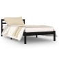vidaXL Estructura cama madera maciza de pino negro 100x200 cm vidaXL Estructura cama madera maciza de pino negro 100x200 cm