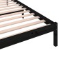 vidaXL Estructura cama madera maciza de pino negro 100x200 cm vidaXL Estructura cama madera maciza de pino negro 100x200 cm