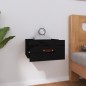 vidaXL Mesita de noche de pared negro 40x29,5x22 cm vidaXL Mesita de noche de pared negro 40x29,5x22 cm