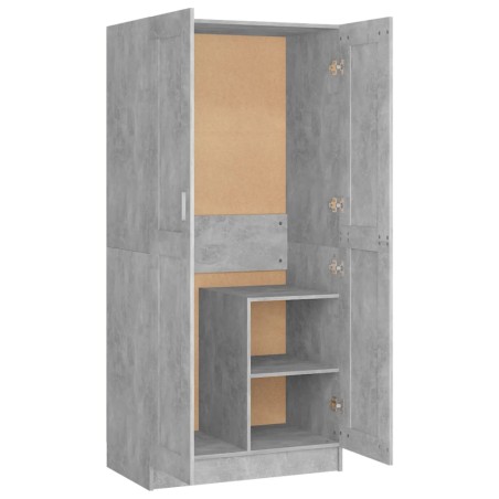 vidaXL Armario de madera contrachapada gris hormigón 82,5x51,5x180 cm