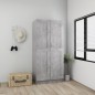 vidaXL Armario de madera contrachapada gris hormigón 82,5x51,5x180 cm vidaXL Armario de madera contrachapada gris hormigón 82,5x51,5x180 cm