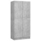 vidaXL Armario de madera contrachapada gris hormigón 82,5x51,5x180 cm vidaXL Armario de madera contrachapada gris hormigón 82,5x51,5x180 cm