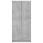 vidaXL Armario de madera contrachapada gris hormigón 82,5x51,5x180 cm vidaXL Armario de madera contrachapada gris hormigón 82,5x51,5x180 cm