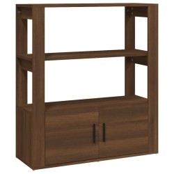 vidaXL Aparador de madera contrachapada marrón roble 80x30x90 cm