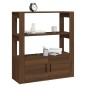 vidaXL Aparador de madera contrachapada marrón roble 80x30x90 cm vidaXL Aparador de madera contrachapada marrón roble 80x30x90 cm