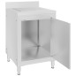 vidaXL Armario de cocina comercial con escurridor de acero inoxidable