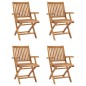 vidaXL Conjunto de comedor de jardín 5 piezas madera maciza de teca vidaXL Conjunto de comedor de jardín 5 piezas madera maciza de teca