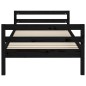 vidaXL Estructura de cama madera maciza de pino negro 90x200 cm vidaXL Estructura de cama madera maciza de pino negro 90x200 cm