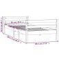 vidaXL Estructura de cama madera maciza de pino negro 90x200 cm vidaXL Estructura de cama madera maciza de pino negro 90x200 cm