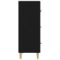 vidaXL Aparador de madera contrachapada negro 70x34x90 cm