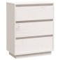 vidaXL Aparador de madera maciza de pino blanco 60x34x75 cm vidaXL Aparador de madera maciza de pino blanco 60x34x75 cm