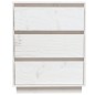 vidaXL Aparador de madera maciza de pino blanco 60x34x75 cm vidaXL Aparador de madera maciza de pino blanco 60x34x75 cm