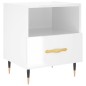 vidaXL Mesita noche 2 uds madera ingeniería blanco brillo 40x35x47,5cm vidaXL Mesita noche 2 uds madera ingeniería blanco brillo 40x35x47,5cm