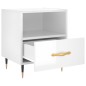 vidaXL Mesita noche 2 uds madera ingeniería blanco brillo 40x35x47,5cm vidaXL Mesita noche 2 uds madera ingeniería blanco brillo 40x35x47,5cm