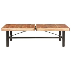 vidaXL Mesa de centro de madera maciza de acacia 142x90x42 cm