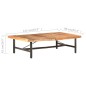 vidaXL Mesa de centro de madera maciza de acacia 142x90x42 cm vidaXL Mesa de centro de madera maciza de acacia 142x90x42 cm