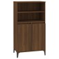 vidaXL Aparador alto madera contrachapada marrón roble 60x36x110 cm