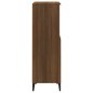 vidaXL Aparador alto madera contrachapada marrón roble 60x36x110 cm