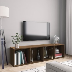 vidaXL Estantería/mueble de TV madera roble marrón 143x30x36 cm