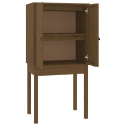 vidaXL Aparador alto madera maciza de pino marrón miel 60x40x120 cm