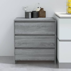 vidaXL Aparador de madera contrachapada gris Sonoma 70x41x75 cm