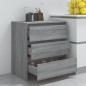 vidaXL Aparador de madera contrachapada gris Sonoma 70x41x75 cm