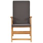vidaXL Set de comedor para jardín 7 piezas teca maciza y cojines gris vidaXL Set de comedor para jardín 7 piezas teca maciza y cojines gris
