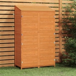 vidaXL Cobertizo de jardín madera maciza abeto marrón 102x52x174,5cm