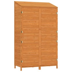 vidaXL Cobertizo de jardín madera maciza abeto marrón 102x52x174,5cm