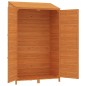 vidaXL Cobertizo de jardín madera maciza abeto marrón 102x52x174,5cm vidaXL Cobertizo de jardín madera maciza abeto marrón 102x52x174,5cm