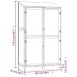 vidaXL Cobertizo de jardín madera maciza abeto marrón 102x52x174,5cm vidaXL Cobertizo de jardín madera maciza abeto marrón 102x52x174,5cm