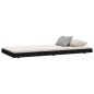 vidaXL Estructura de cama madera maciza de pino negro 90x190 cm