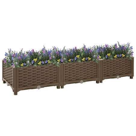 vidaXL Arriate 120x40x23 cm polipropileno