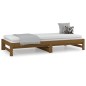 vidaXL Sofá cama extraíble madera maciza de pino marrón 2x(90x200) cm vidaXL Sofá cama extraíble madera maciza de pino marrón 2x(90x200) cm