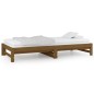 vidaXL Sofá cama extraíble madera maciza de pino marrón 2x(90x200) cm vidaXL Sofá cama extraíble madera maciza de pino marrón 2x(90x200) cm