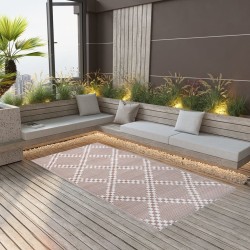 vidaXL Alfombra de exterior PP marrón 190x290 cm