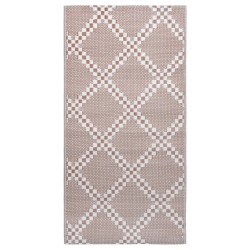 vidaXL Alfombra de exterior PP marrón 190x290 cm