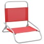 vidaXL Sillas de playa plegables 2 unidades tela rojo vidaXL Sillas de playa plegables 2 unidades tela rojo