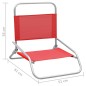 vidaXL Sillas de playa plegables 2 unidades tela rojo vidaXL Sillas de playa plegables 2 unidades tela rojo
