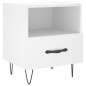 vidaXL Mesita de noche madera de ingeniería blanco 40x35x47,5 cm vidaXL Mesita de noche madera de ingeniería blanco 40x35x47,5 cm