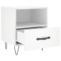 vidaXL Mesita de noche madera de ingeniería blanco 40x35x47,5 cm vidaXL Mesita de noche madera de ingeniería blanco 40x35x47,5 cm