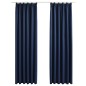 vidaXL Cortinas opacas con ganchos 2 unidades azul 140x245 cm vidaXL Cortinas opacas con ganchos 2 unidades azul 140x245 cm