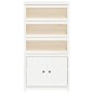 vidaXL Aparador alto madera maciza de pino blanco 80x35x154 cm