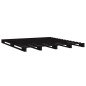 vidaXL Cama de palets madera maciza pino negra King Size 150x200 cm