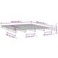 vidaXL Cama de palets madera maciza pino negra King Size 150x200 cm