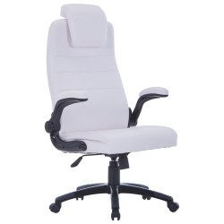 vidaXL Silla giratoria ajustable de cuero artificial  