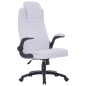 vidaXL Silla giratoria ajustable de cuero artificial  