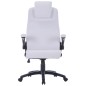 vidaXL Silla giratoria ajustable de cuero artificial  